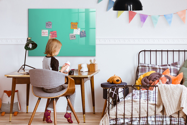 Dry erase board magnetic A colorful board for notes and photos