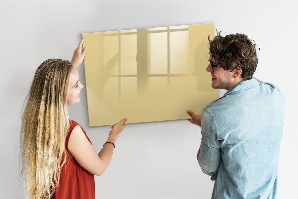 Magnetic dry erase board A cozy place for memories and notes