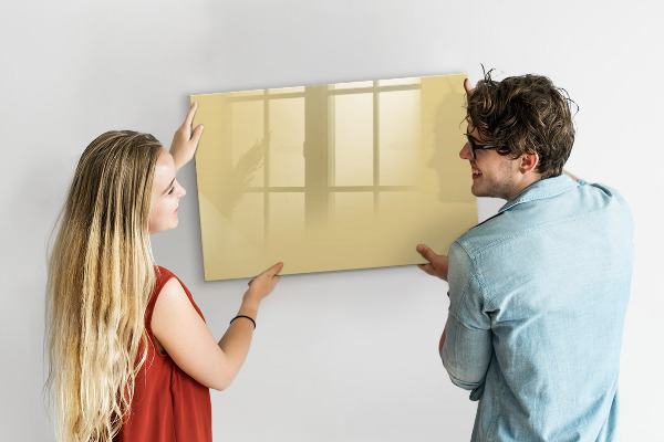 Magnetic dry erase board A cozy place for memories and notes