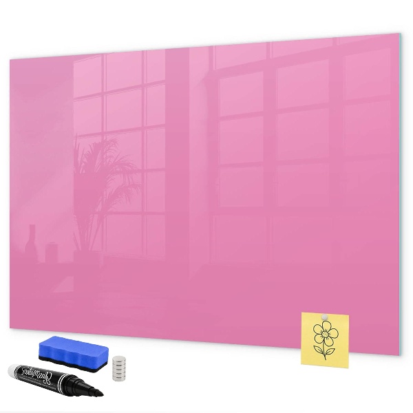 Dry erase board magnetic Pink board for notes and photos