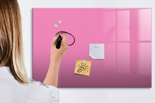 Dry erase board magnetic Pink board for notes and photos