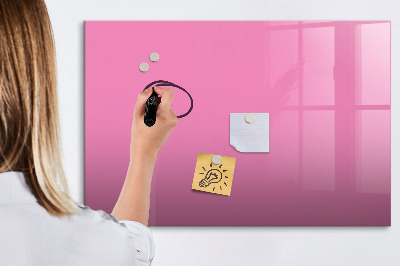 Dry erase board magnetic Pink board for notes and photos