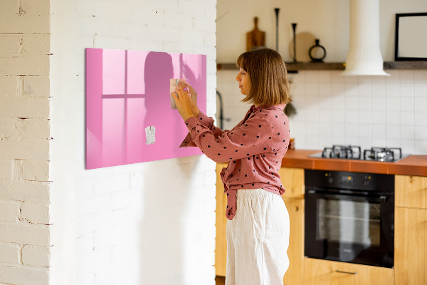 Dry erase board magnetic Pink board for notes and photos