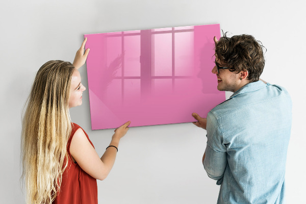 Dry erase board magnetic Pink board for notes and photos