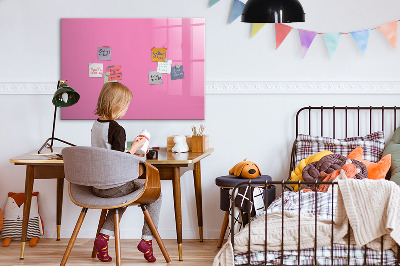 Dry erase board magnetic Pink board for notes and photos