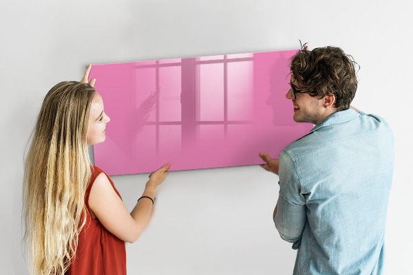 Dry erase board magnetic Pink board for notes and photos