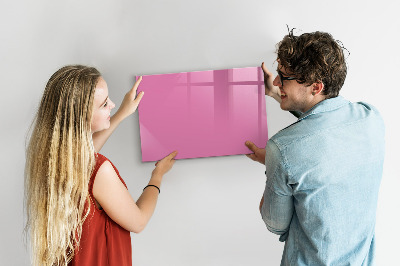 Dry erase board magnetic Pink board for notes and photos