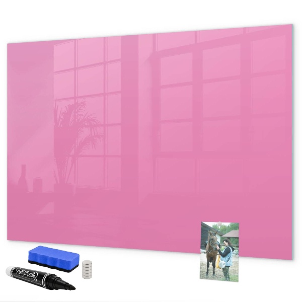 Dry erase board magnetic Pink board for notes and photos