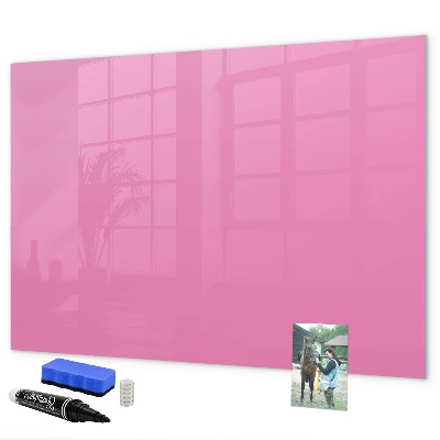 Dry erase board magnetic Pink board for notes and photos