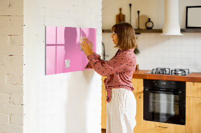 Dry erase board magnetic Pink board for notes and photos