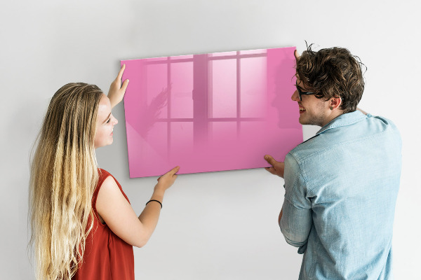 Dry erase board magnetic Pink board for notes and photos