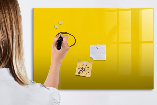Magnetic dry erase board A colorful board for notes and photos