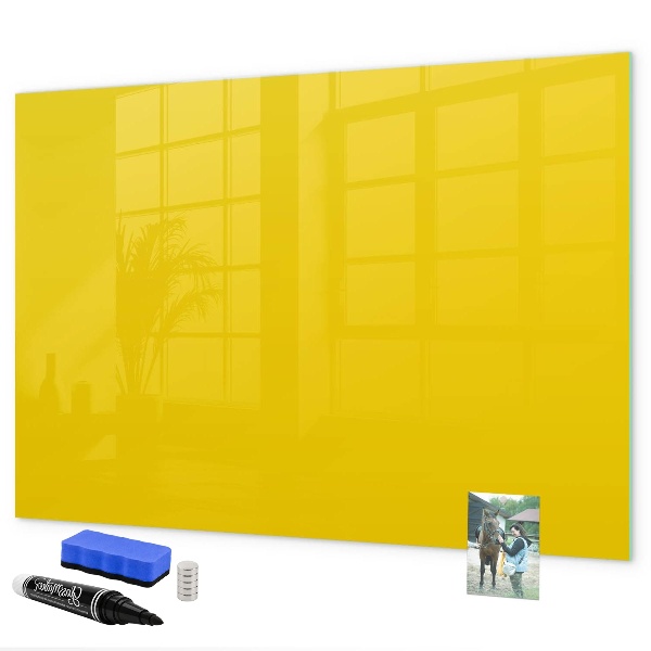 Magnetic dry erase board A colorful board for notes and photos