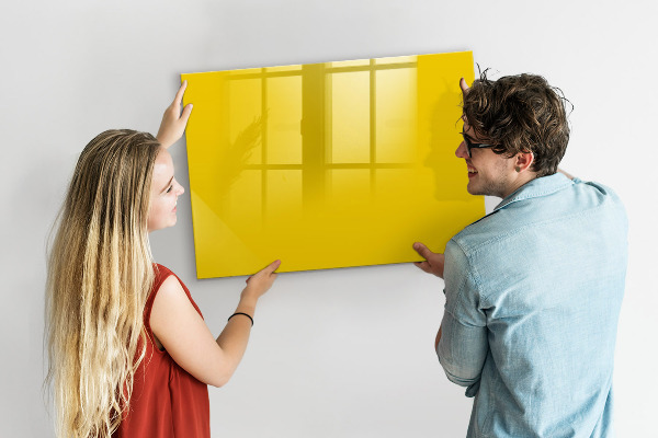 Magnetic dry erase board A colorful board for notes and photos