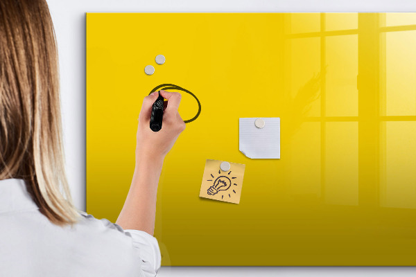 Magnetic dry erase board A colorful board for notes and photos