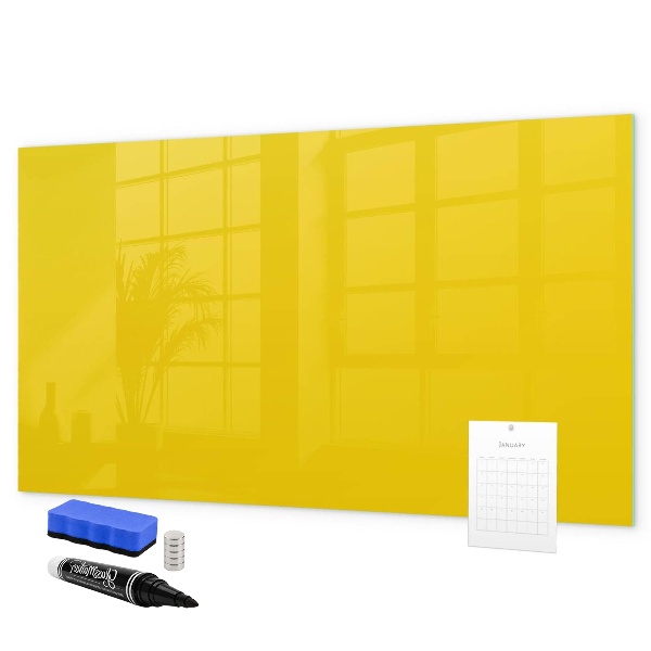Magnetic dry erase board A colorful board for notes and photos