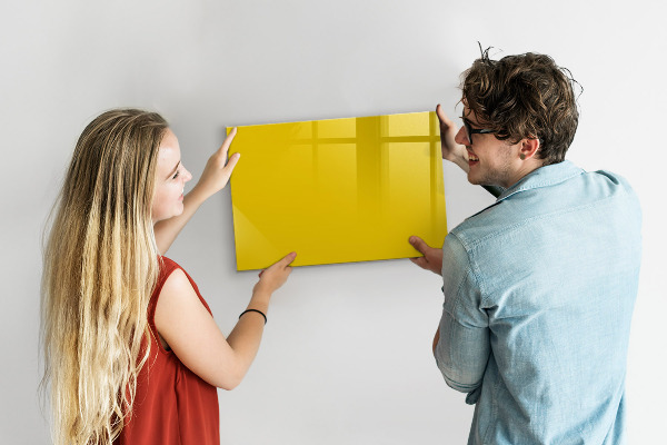Magnetic dry erase board A colorful board for notes and photos