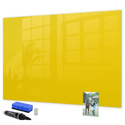 Magnetic dry erase board A colorful board for notes and photos