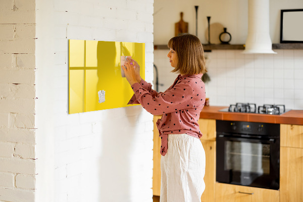 Magnetic dry erase board A colorful board for notes and photos
