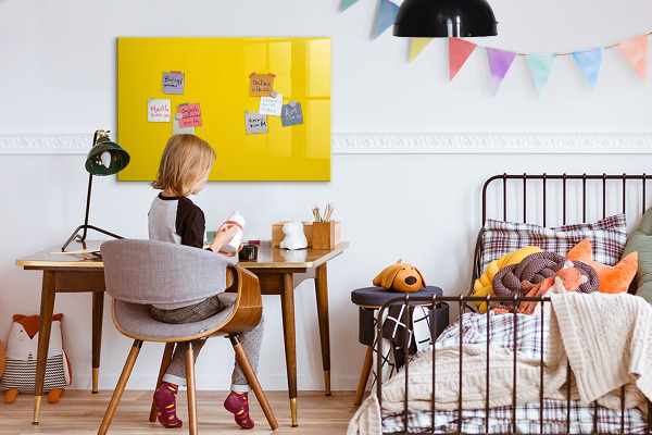 Magnetic dry erase board A colorful board for notes and photos