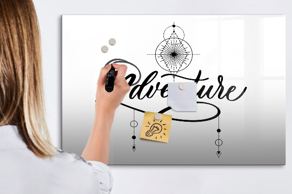 Magnetic dry erase board Modern board for photos and notes