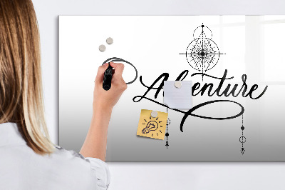 Magnetic dry erase board Modern board for photos and notes