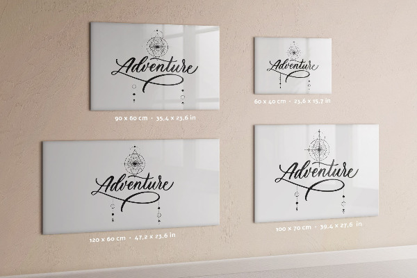 Magnetic dry erase board Modern board for photos and notes
