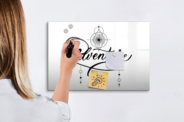 Magnetic dry erase board Modern board for photos and notes