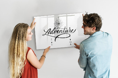 Magnetic dry erase board Modern board for photos and notes