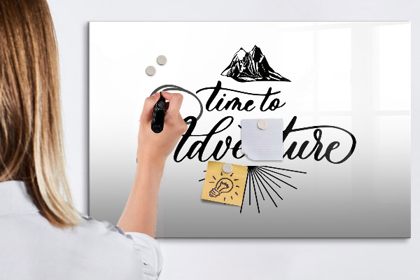 Magnetic dry erase board Time for adventure and memories