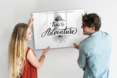Magnetic dry erase board Time for adventure and memories
