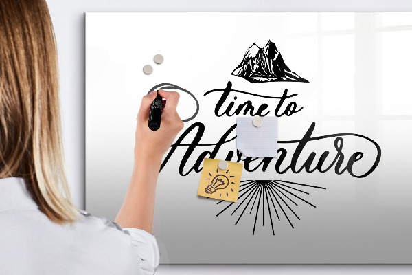 Magnetic dry erase board Time for adventure and memories
