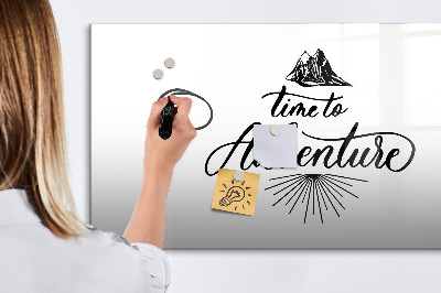 Magnetic dry erase board Time for adventure and memories