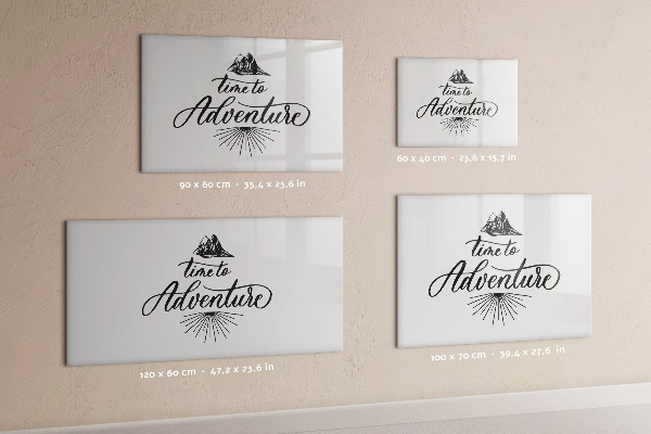 Magnetic dry erase board Time for adventure and memories