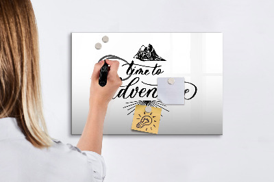 Magnetic dry erase board Time for adventure and memories
