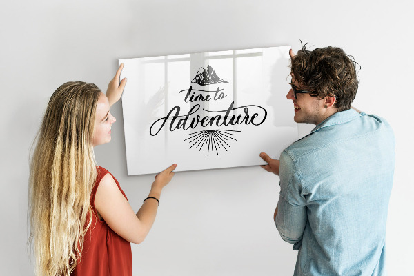 Magnetic dry erase board Time for adventure and memories
