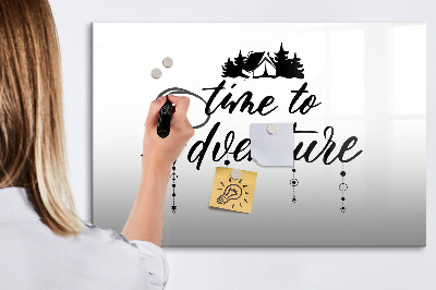 Dry erase board magnetic Time for an adventure with memories