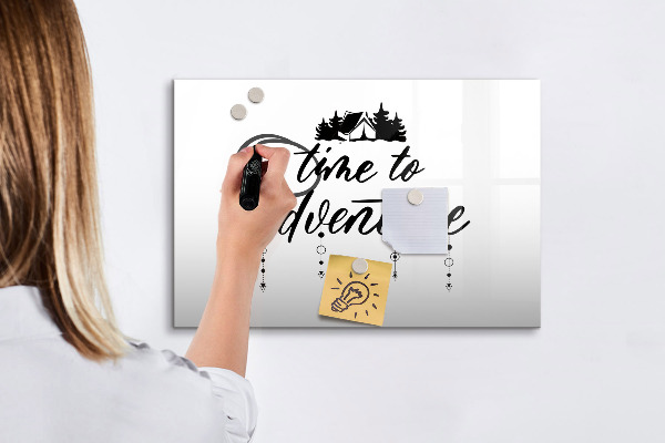Dry erase board magnetic Time for an adventure with memories