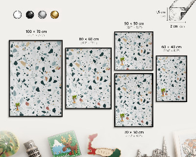 Metal wall board for magnets in a black frame Dynamic patterns