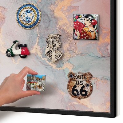 Vacation magnet board with a black frame Colorful abstraction