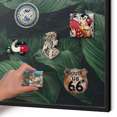 Vacation magnet board with a black frame The greenery of nature
