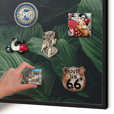 Vacation magnet board with a black frame The greenery of nature