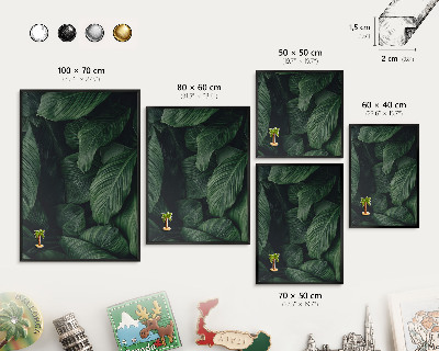Vacation magnet board with a black frame The greenery of nature