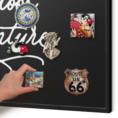 Vacation magnet board with a black frame Outdoor Adventure
