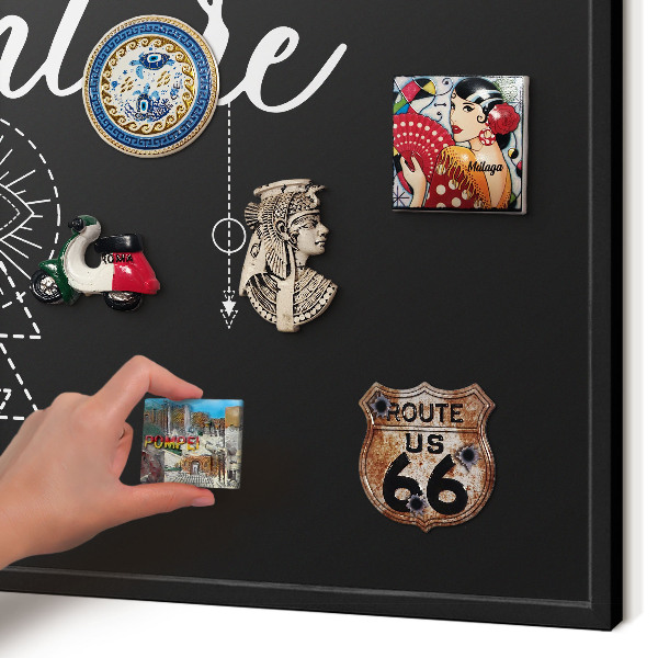 Vacation magnet board with a black frame Outdoor Adventure