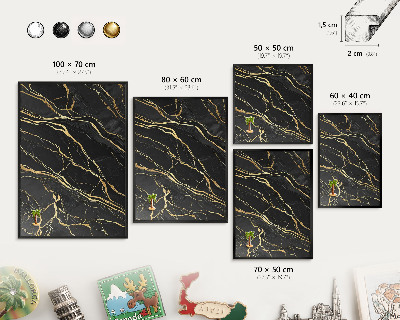 Vacation magnet board with a black frame Luxurious waves