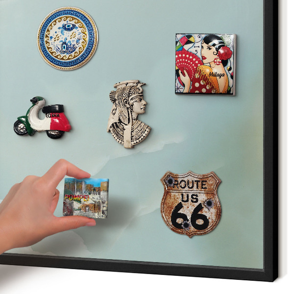 Vacation magnet board with a black frame Peaceful harmony