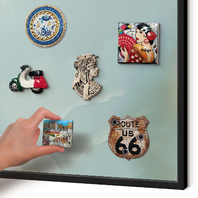 Vacation magnet board with a black frame Peaceful harmony