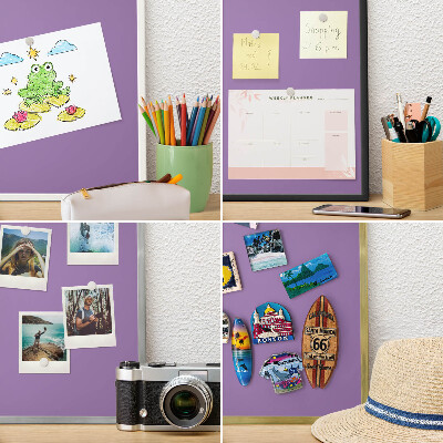 Vacation magnet board with a black frame Violet
