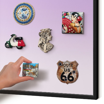 Vacation magnet board with a black frame Subtle gradient